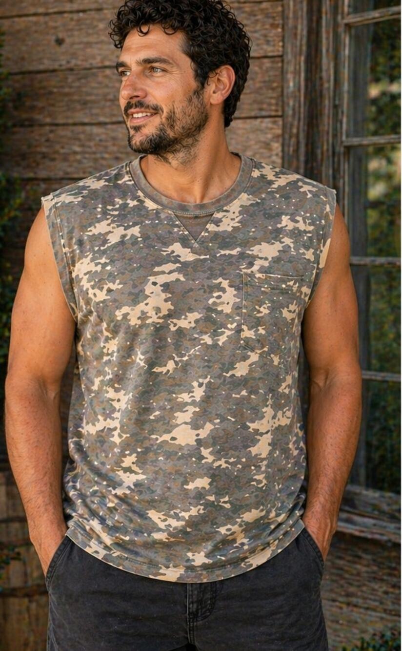 Canyon Guide Camo Pocket T Shirt Men’s XL Cotton Short Sleeve Gorpcore
